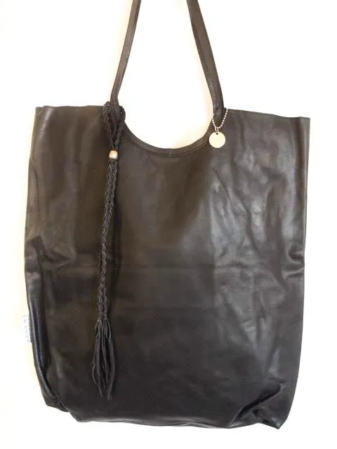 Bare Leather - Indi Market Tote - Black