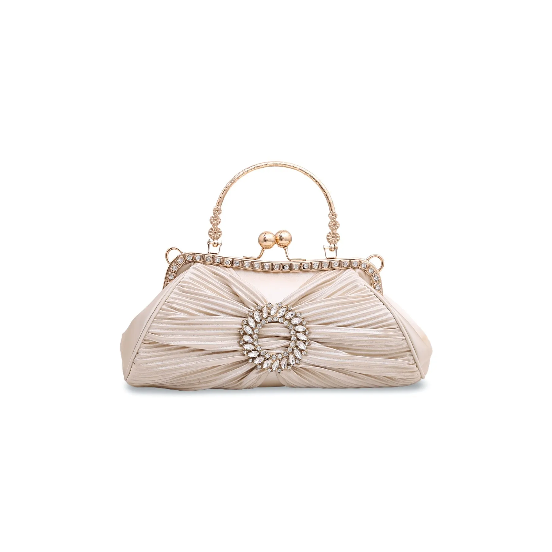 Beige Fancy Clutch P23836