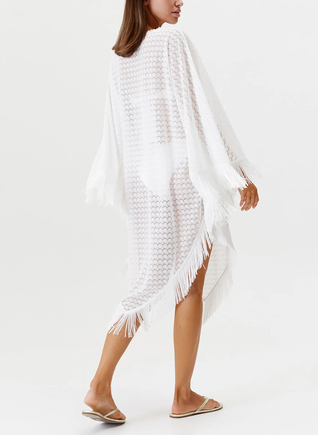 Blair White Poncho