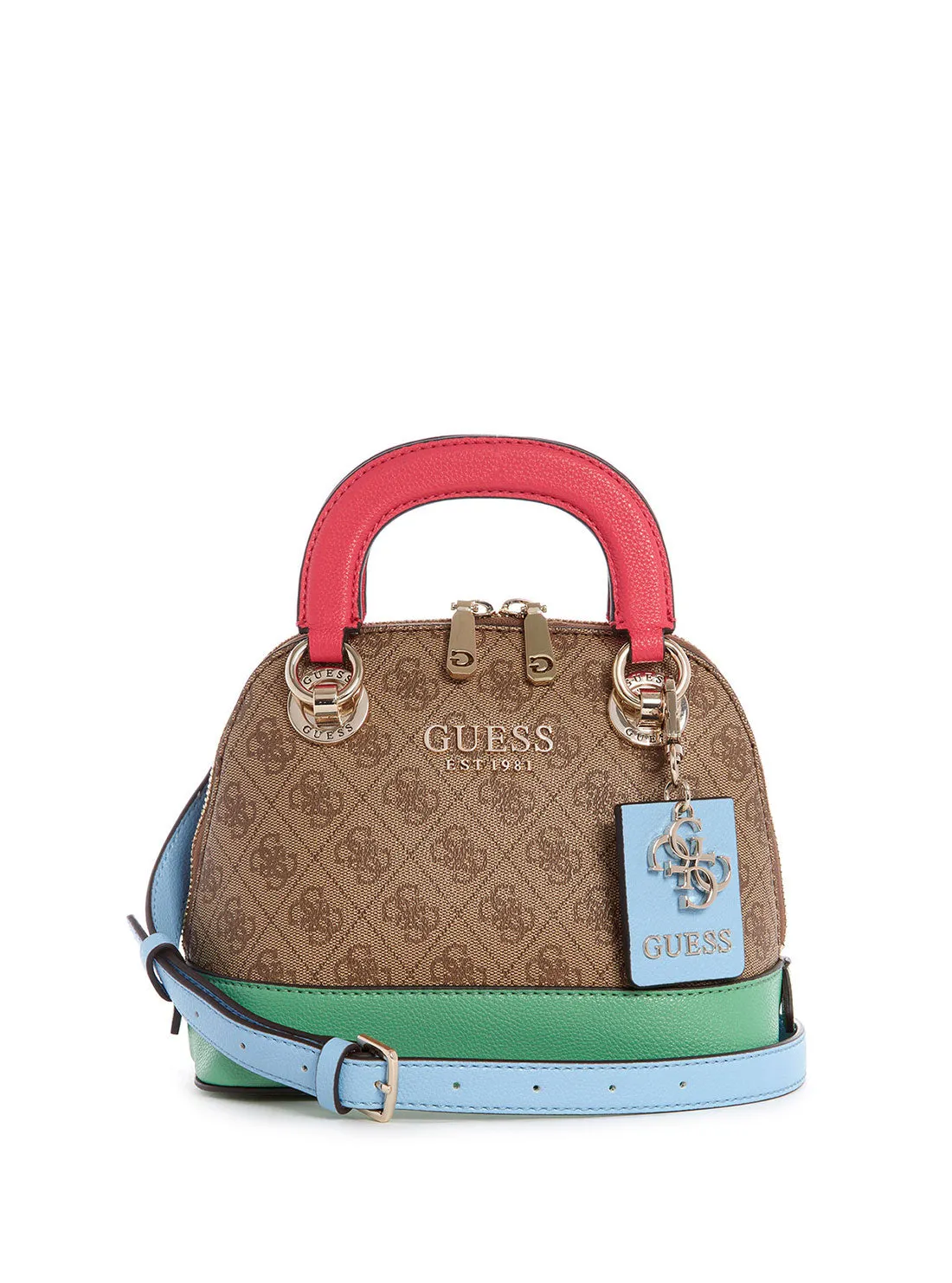 Brown Multi Cathleen Small Dome Satchel