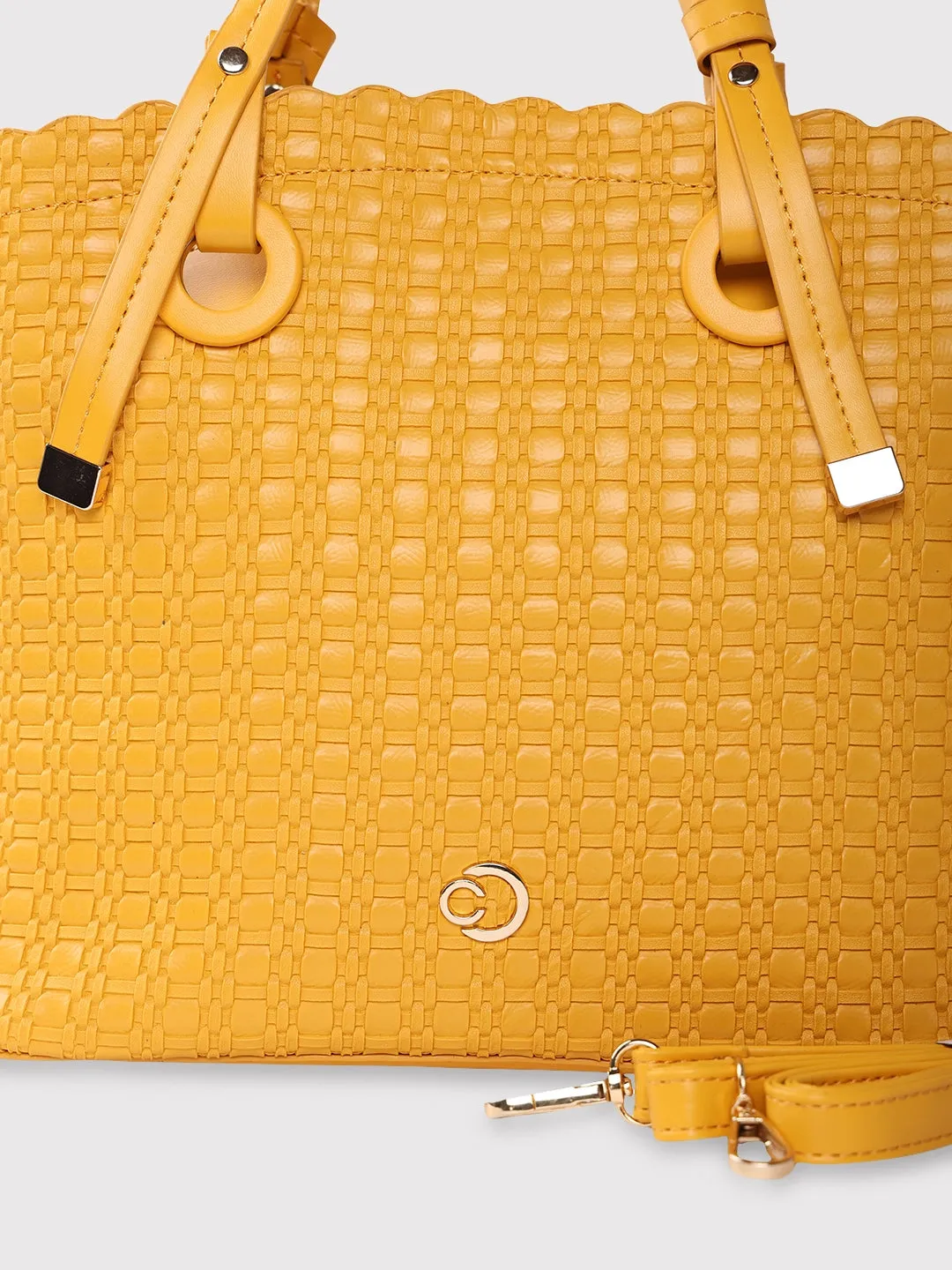 Caprese Andrea Satchel Medium Handbag Yellow