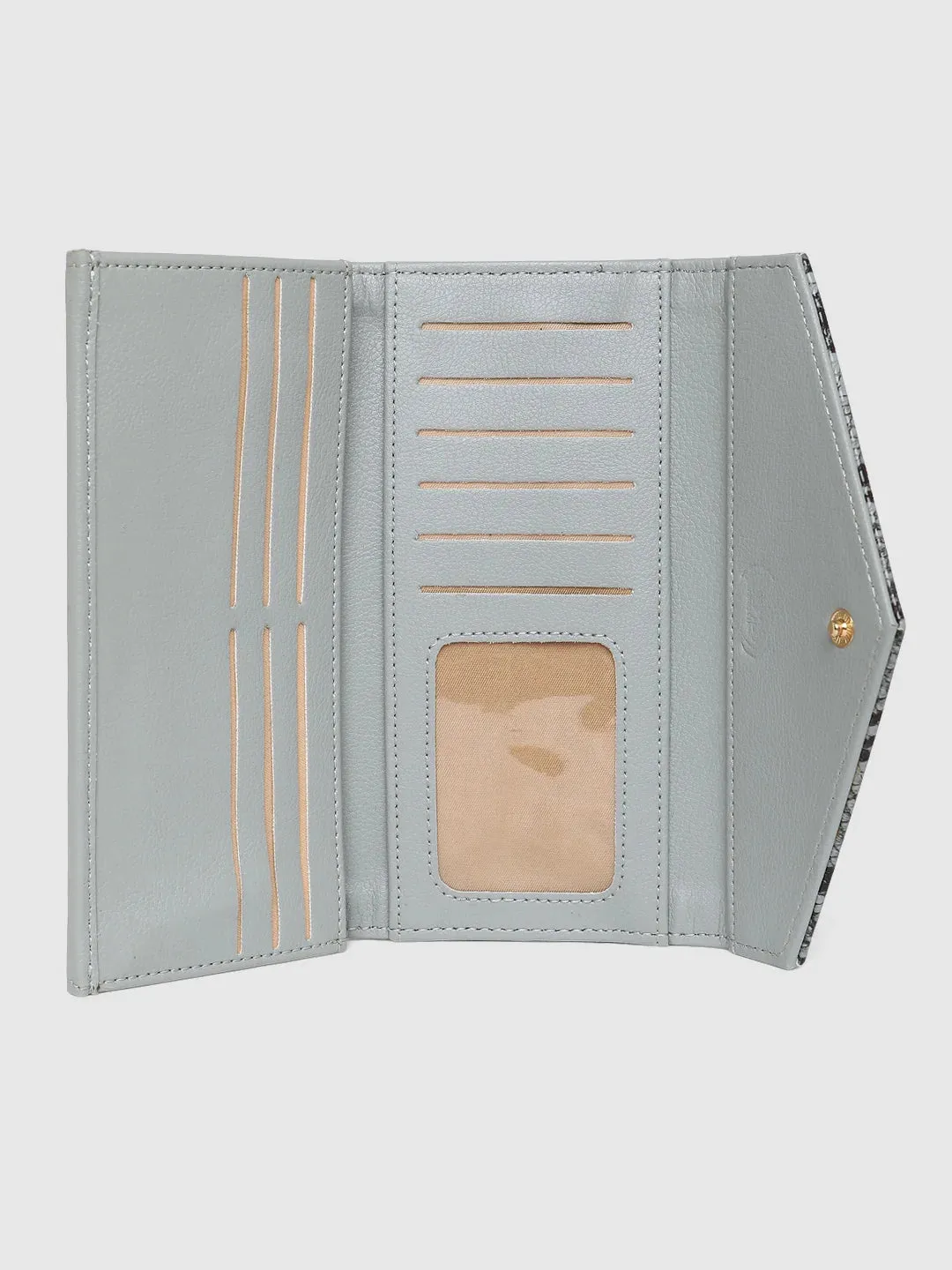 Caprese Bluma Flapover Wallet Large Grey