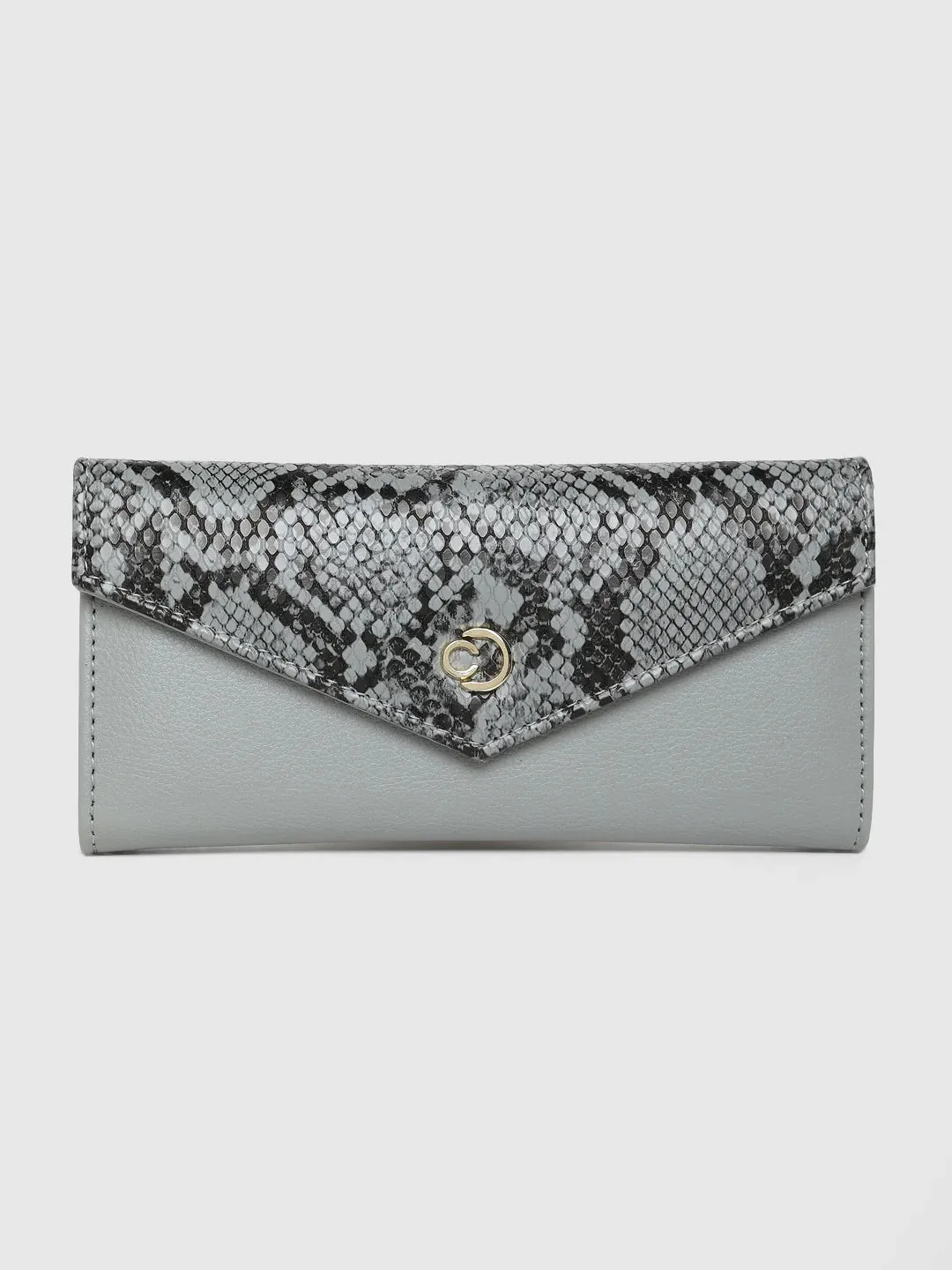 Caprese Bluma Flapover Wallet Large Grey