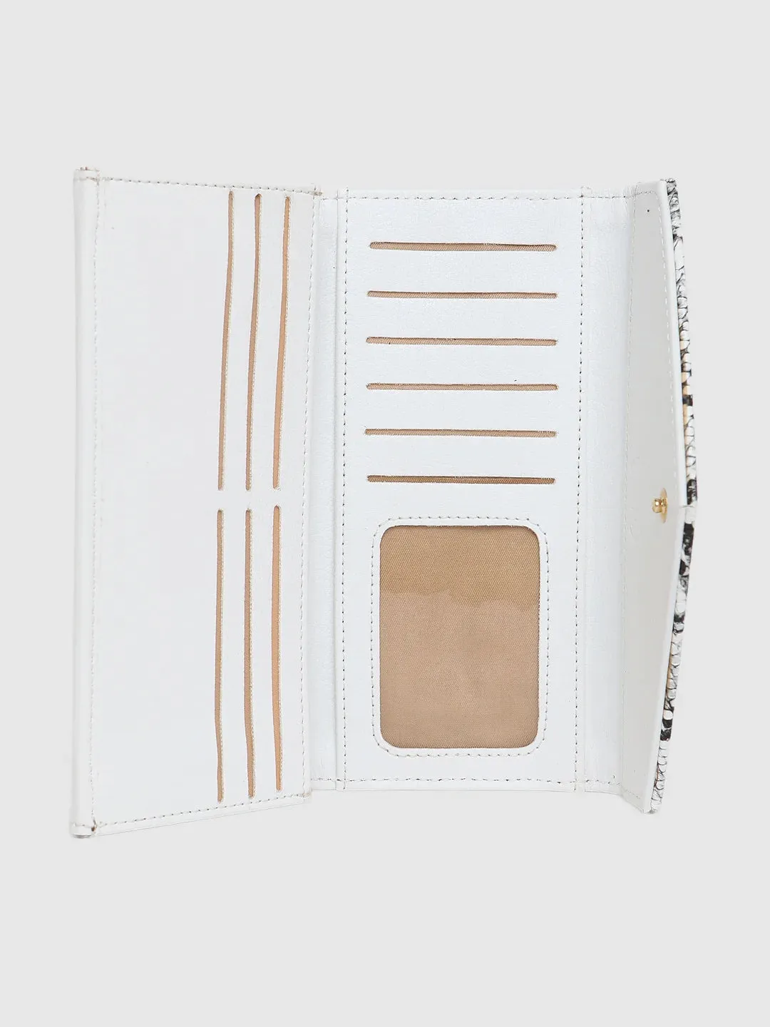 Caprese Bluma Flapover Wallet Large White