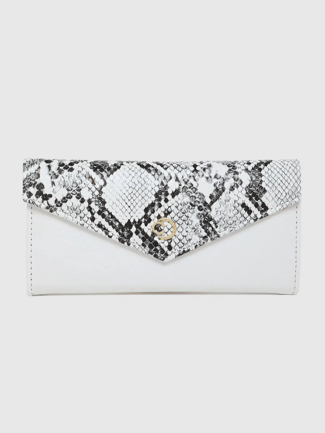 Caprese Bluma Flapover Wallet Large White