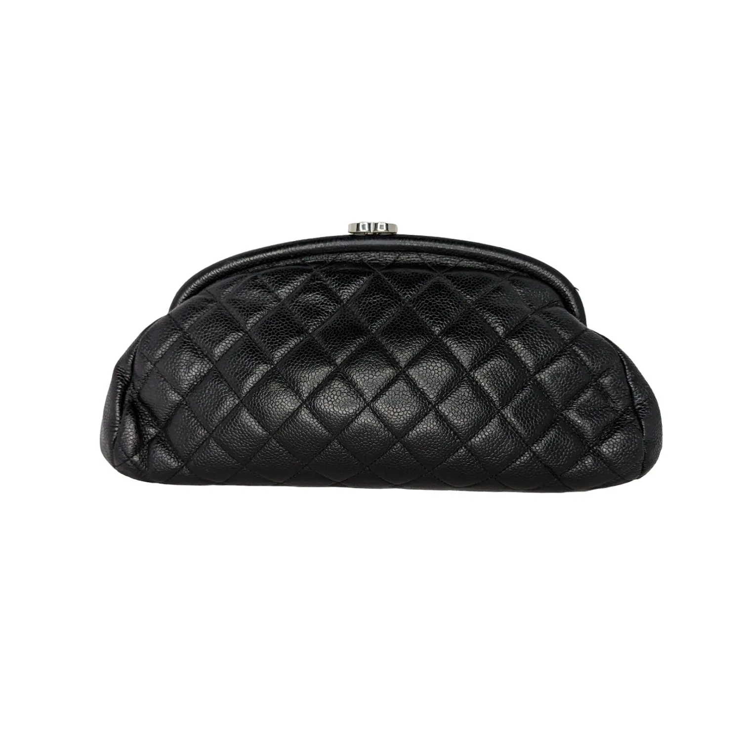 Chanel bag Black Quilted Caviar Leather Timeless Clutch