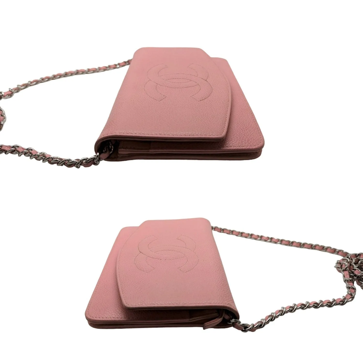 Chanel bags Vintage Pink Caviar Timeless Wallet On Chain WOC