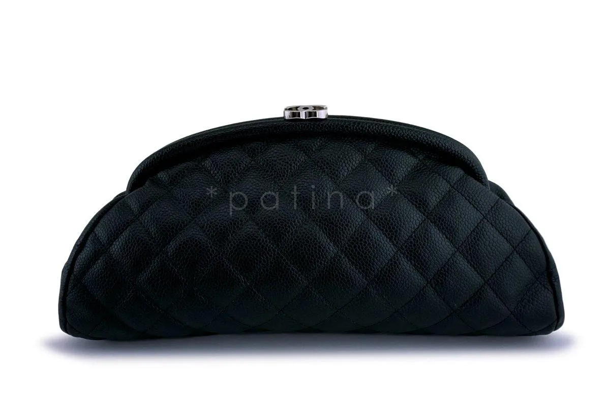 Chanel Black Caviar Timeless Quilted Clutch Bag SHW