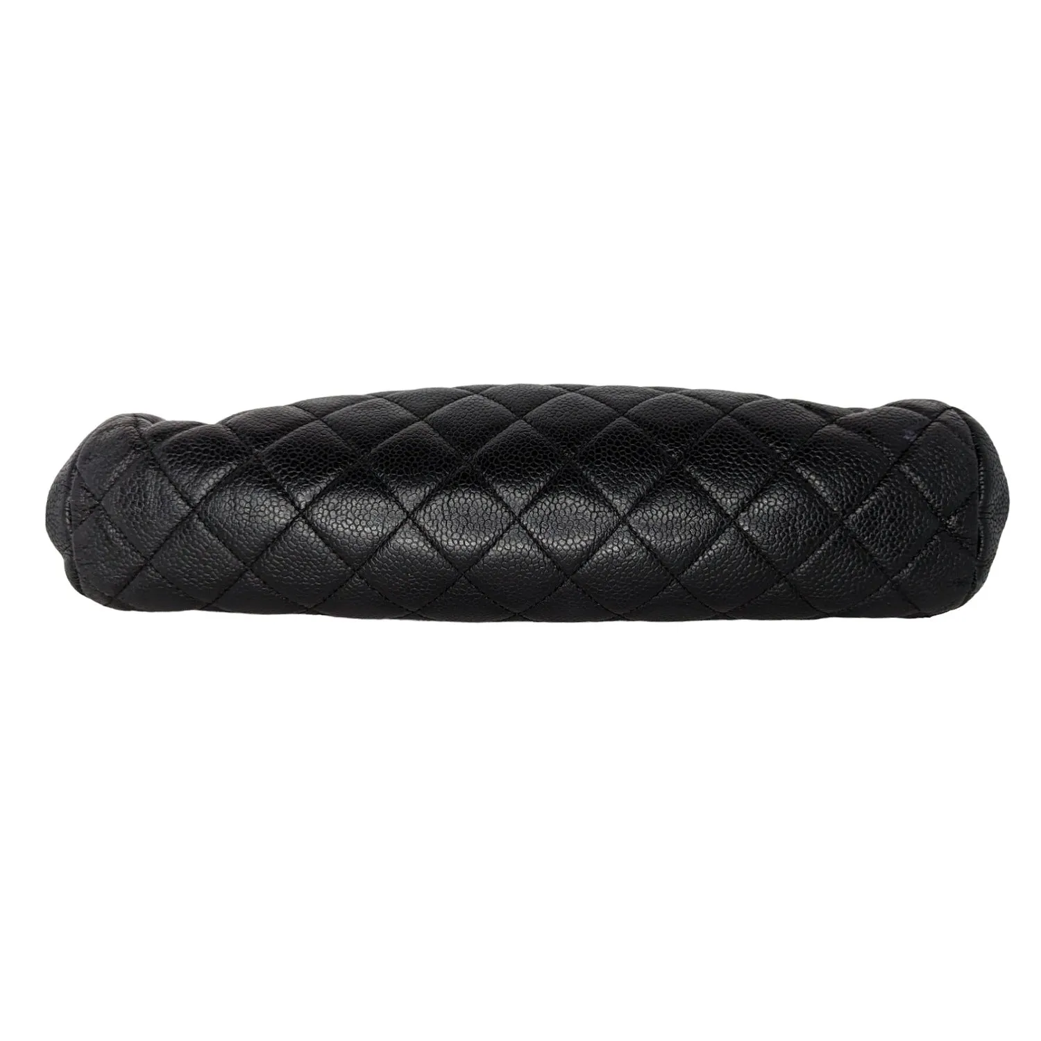 Chanel Black Quilted Caviar Leather Timeless Clutch