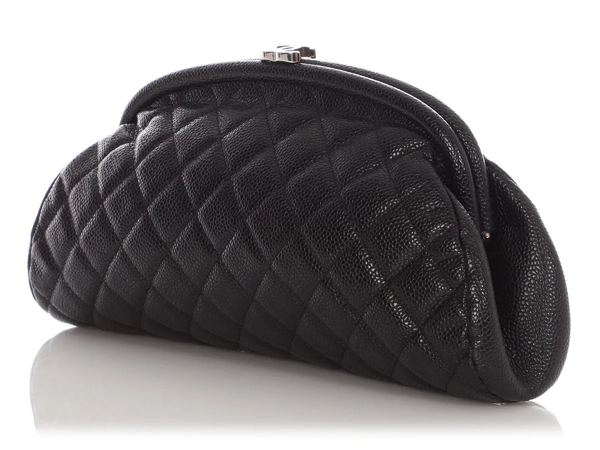 Chanel Black Quilted Caviar Timeless Clutch