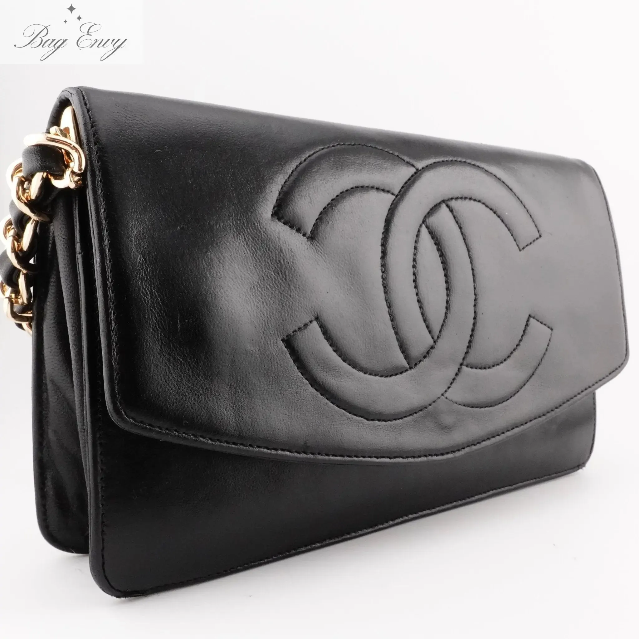 CHANEL Lambskin Timeless Clutch on Chain