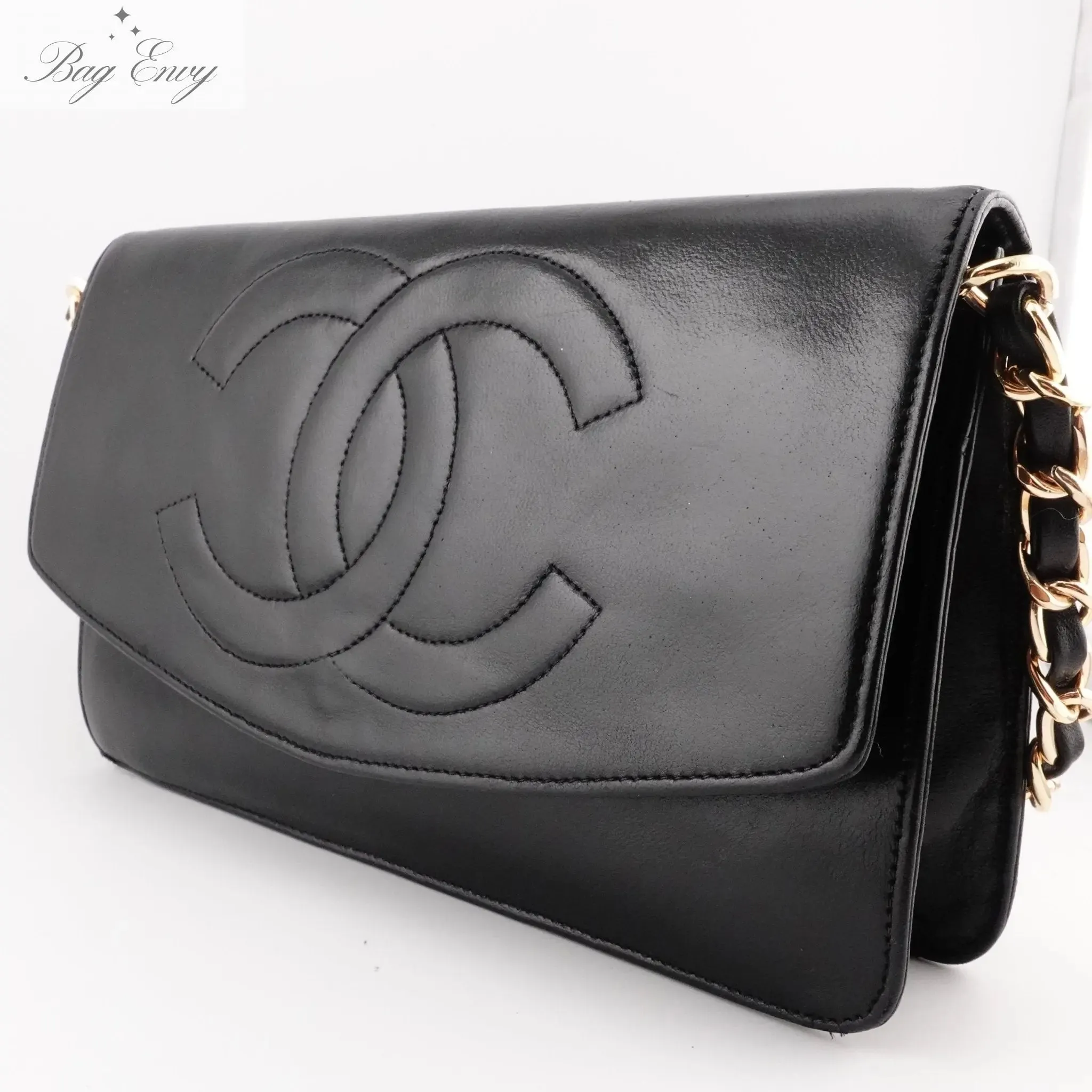 CHANEL Lambskin Timeless Clutch on Chain