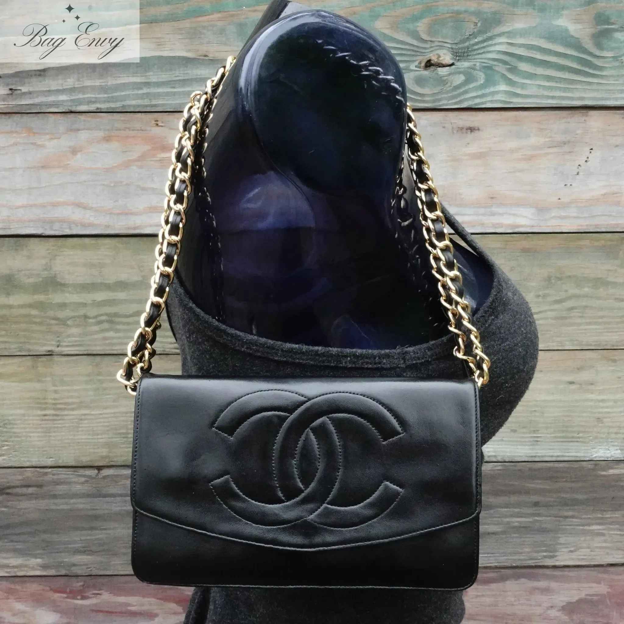 CHANEL Lambskin Timeless Clutch on Chain