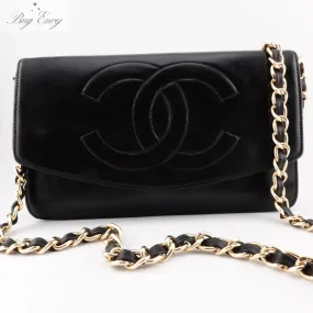 CHANEL Lambskin Timeless Clutch on Chain