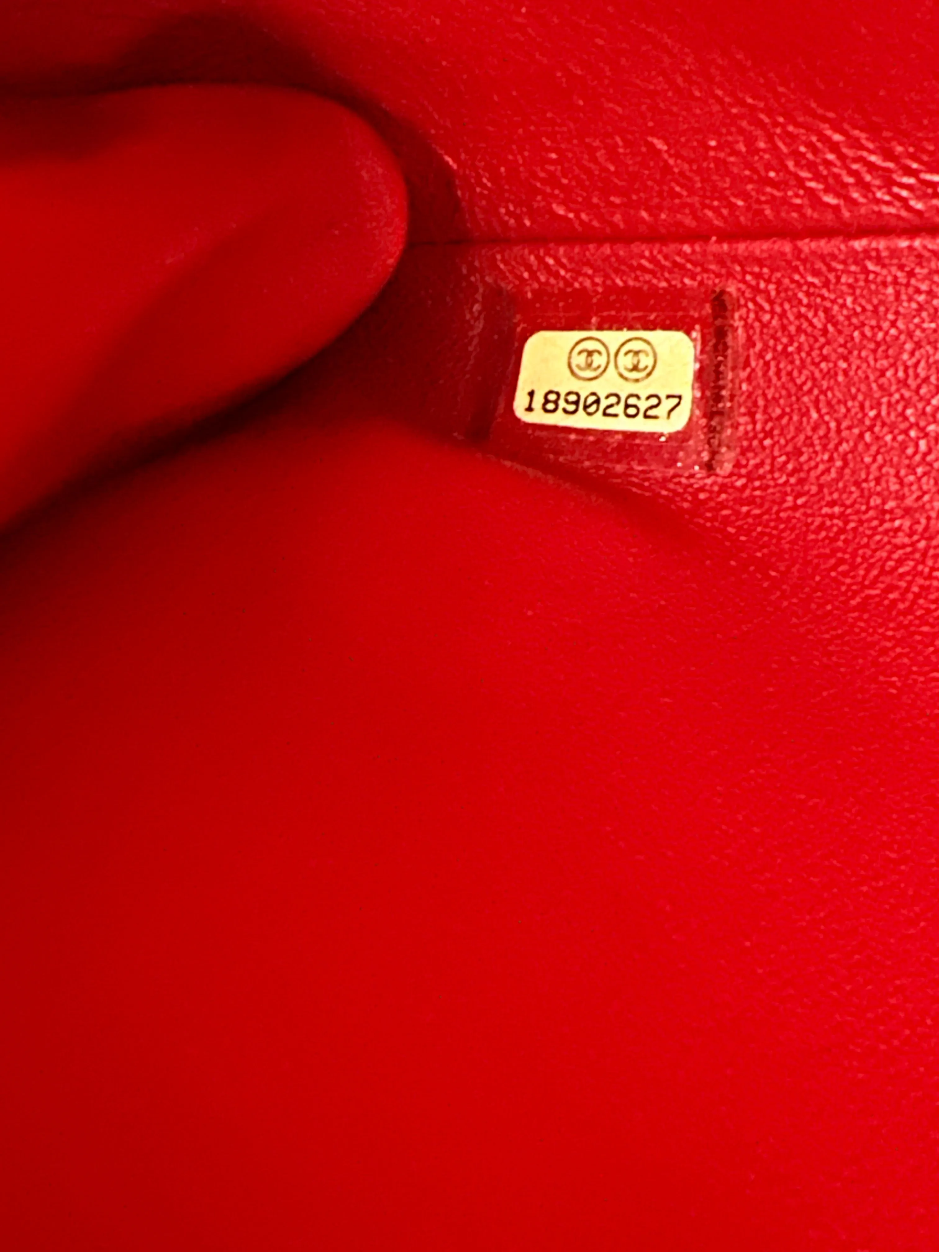 Chanel Red Caviar Leather Quilted Classic Timeless Chain Flap Bag