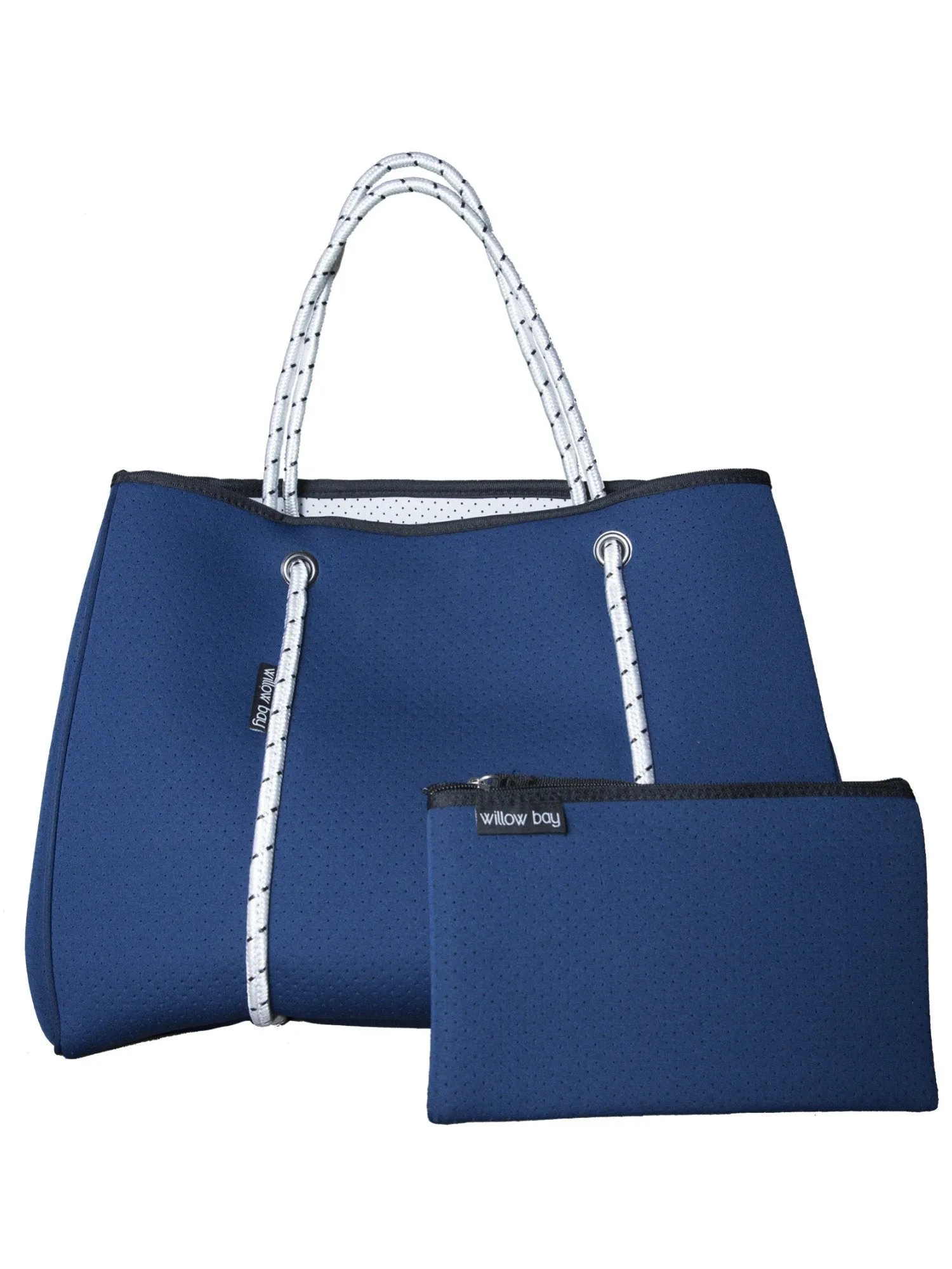 Day Dreamer Tote Bag (Magnetic Closure) | Navy   White