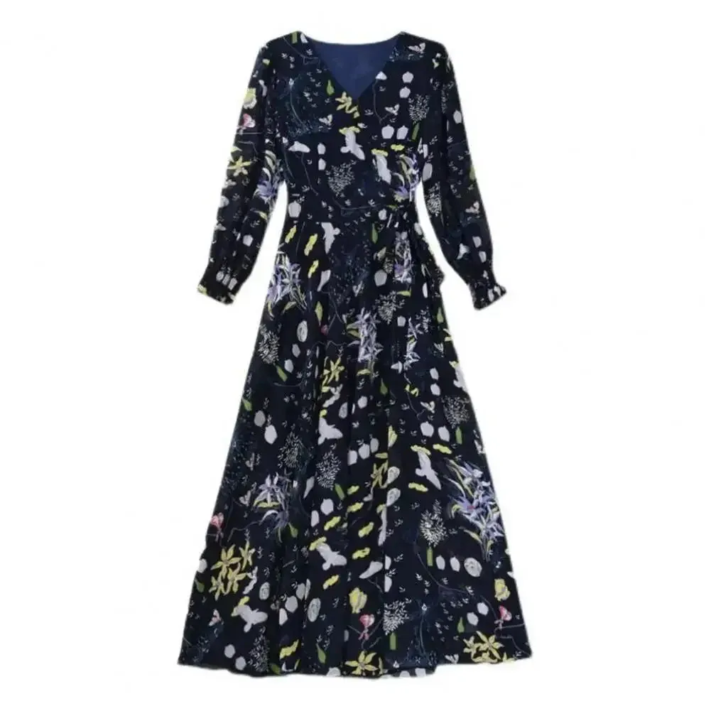 Ivyshape | Chic Floral Print A-Line Dress for Women