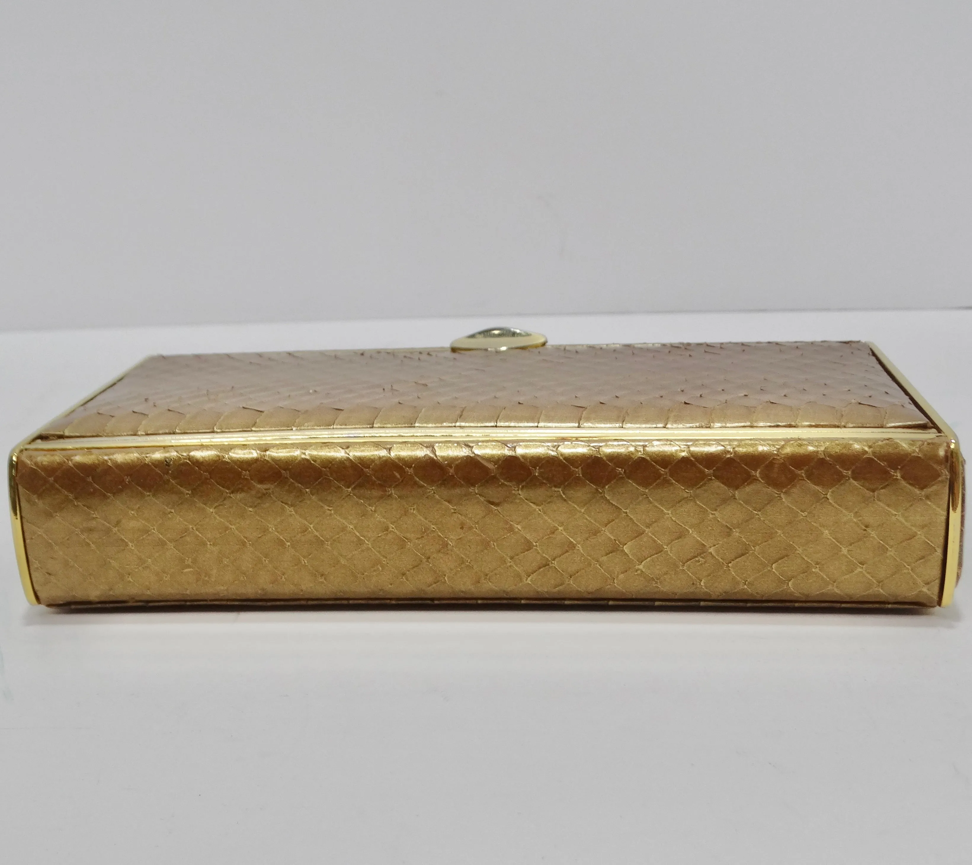 Judith Leiber Crossbody Gold Tone Clutch