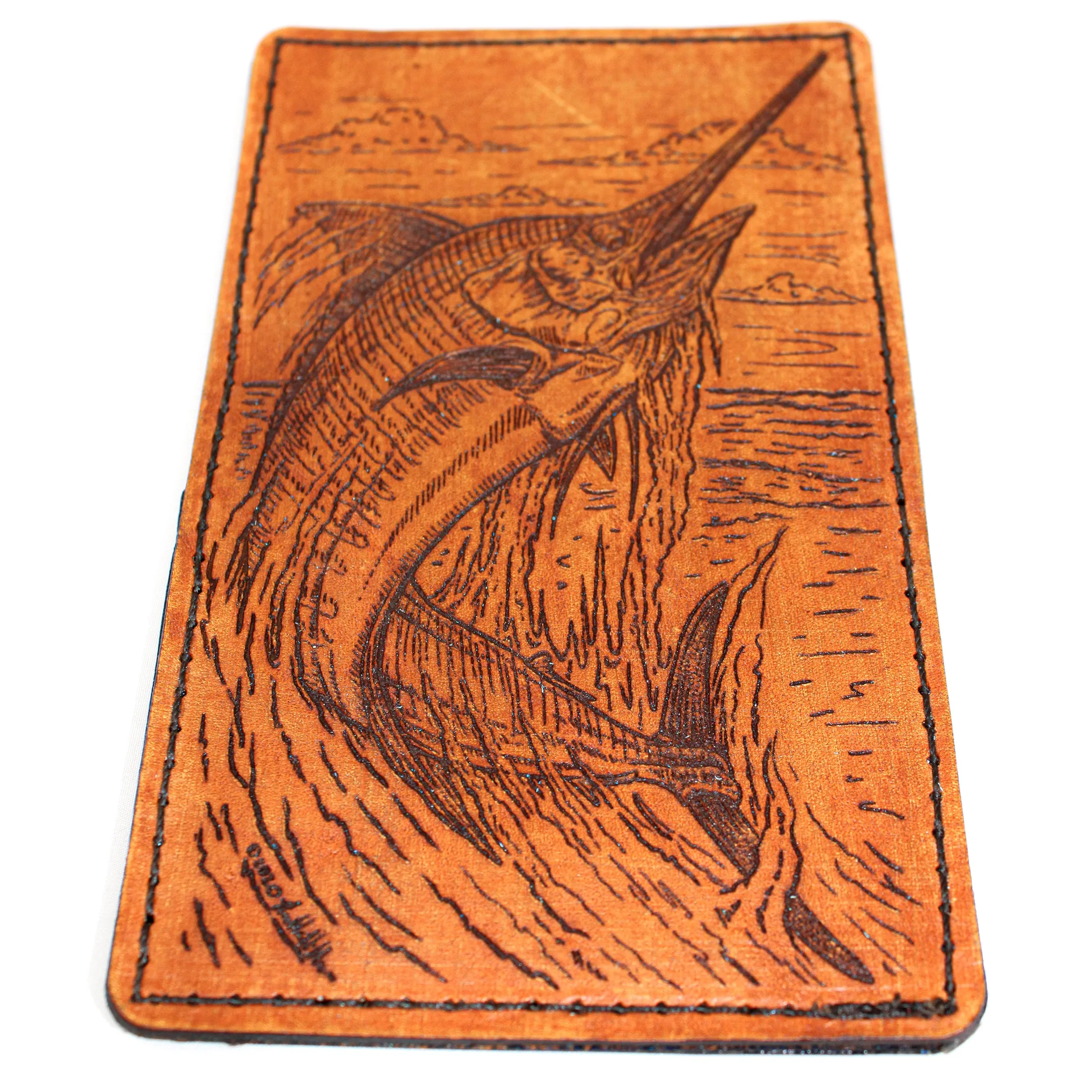 Leather Original Mens Wallet - Blue Marlin