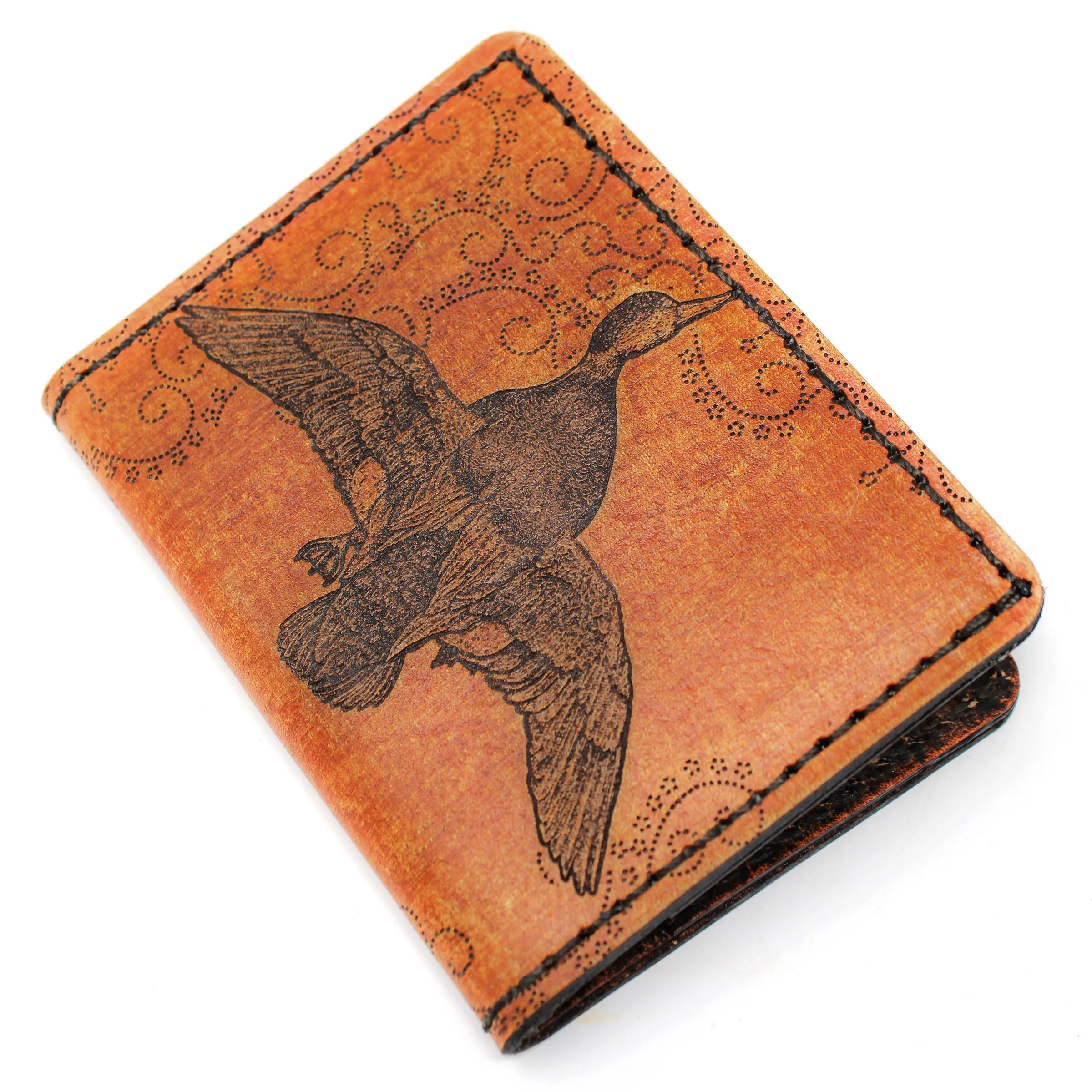 Leather Original Mens Wallet -  Duck Hunt