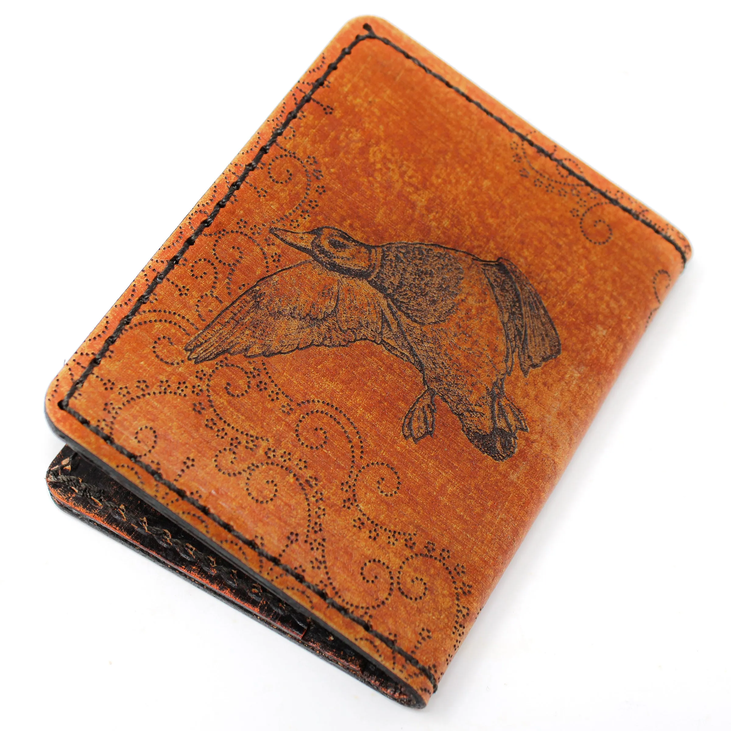 Leather Original Mens Wallet -  Duck Hunt