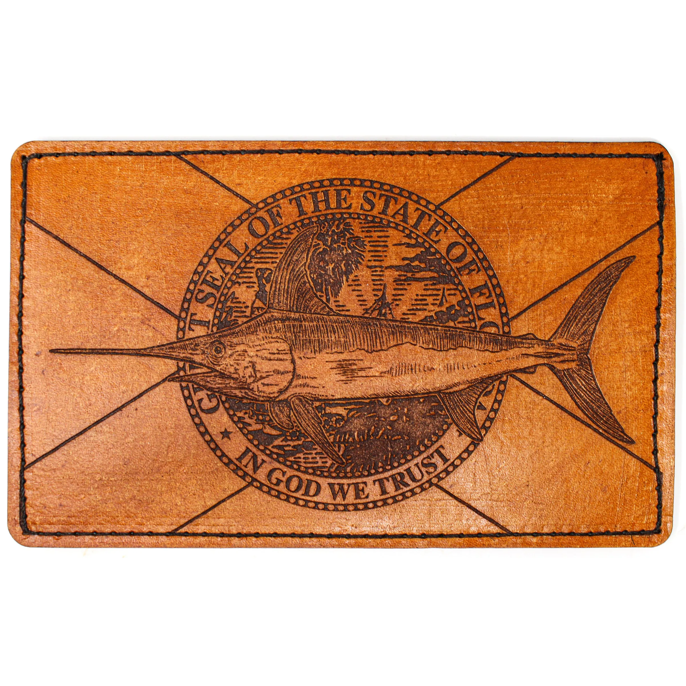 Leather Original Mens Wallet -  FL Flag Swordfish