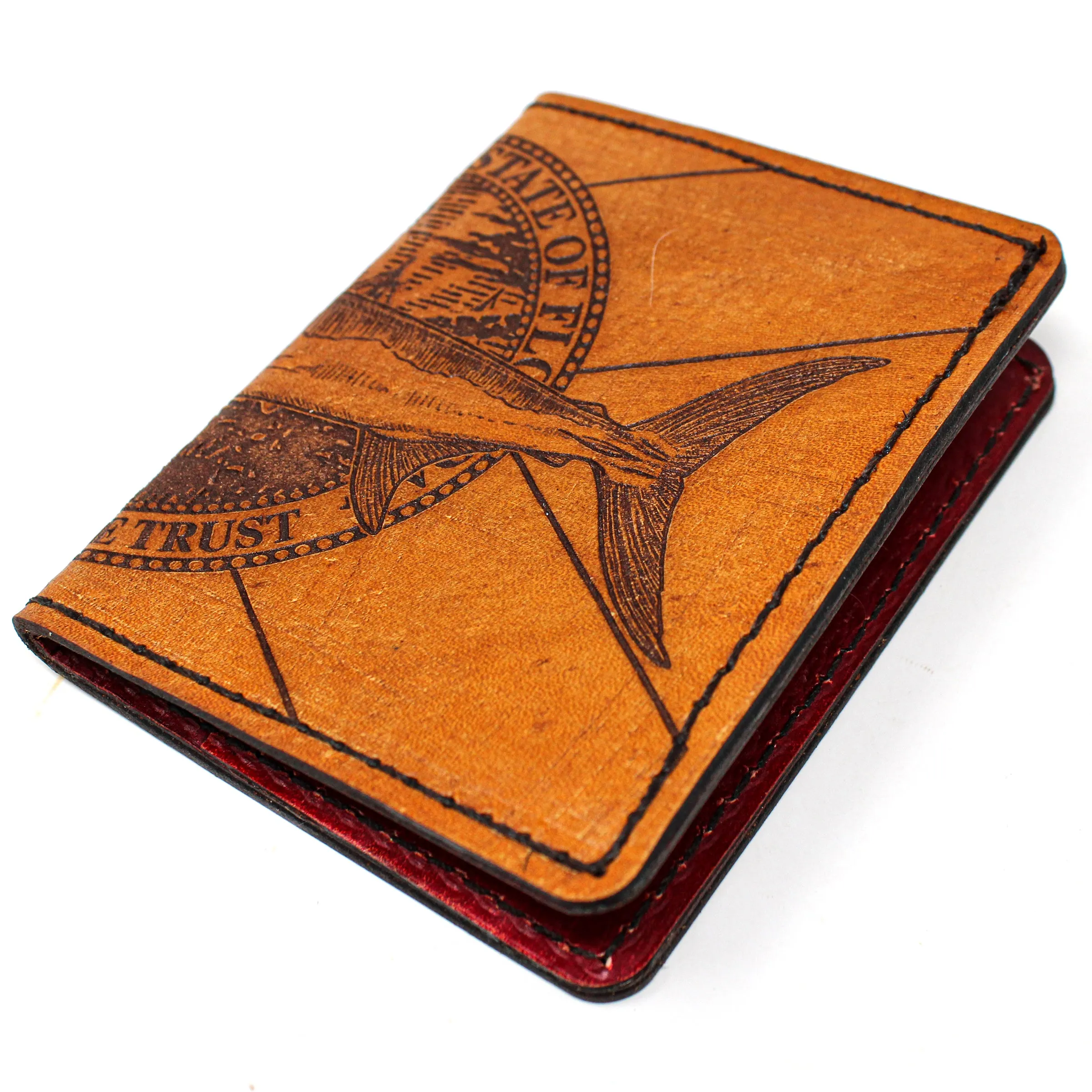 Leather Original Mens Wallet -  FL Flag Swordfish