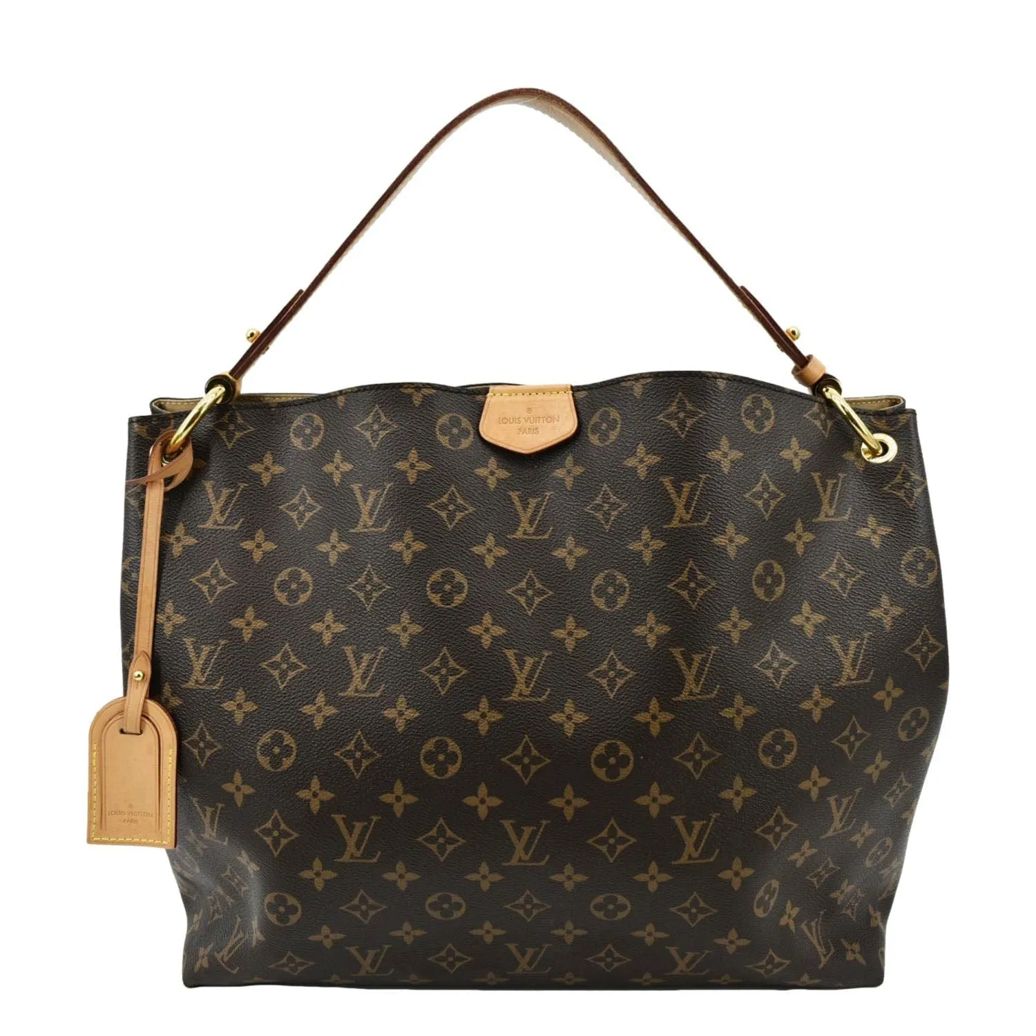 LOUIS VUITTON Graceful MM Monogram Canvas Shoulder Bag Brown