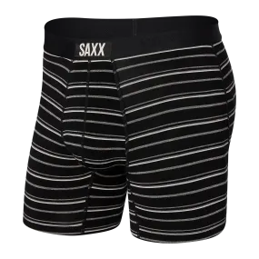 Men's SAXX Vibe Boxer Brief Pattern: Black Coast Stripe