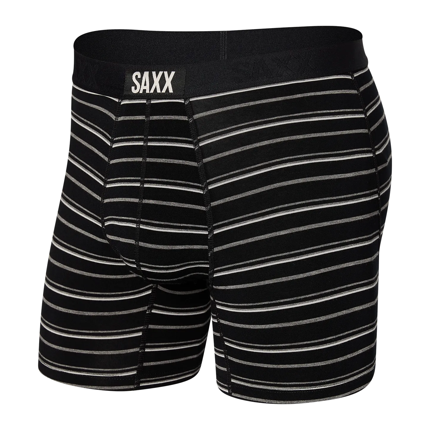 Men's SAXX Vibe Boxer Brief Pattern: Black Coast Stripe