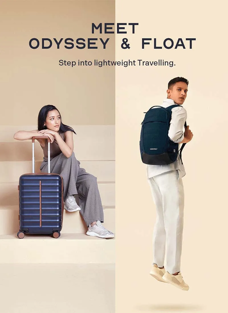 Odyssey & Float Backpack Combo | Ocean Blue | Cabin Hard Luggage & Backpack