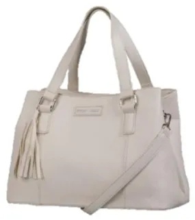 Pierre Cardin Abigail Relaxed Satchel Handbag | Cream