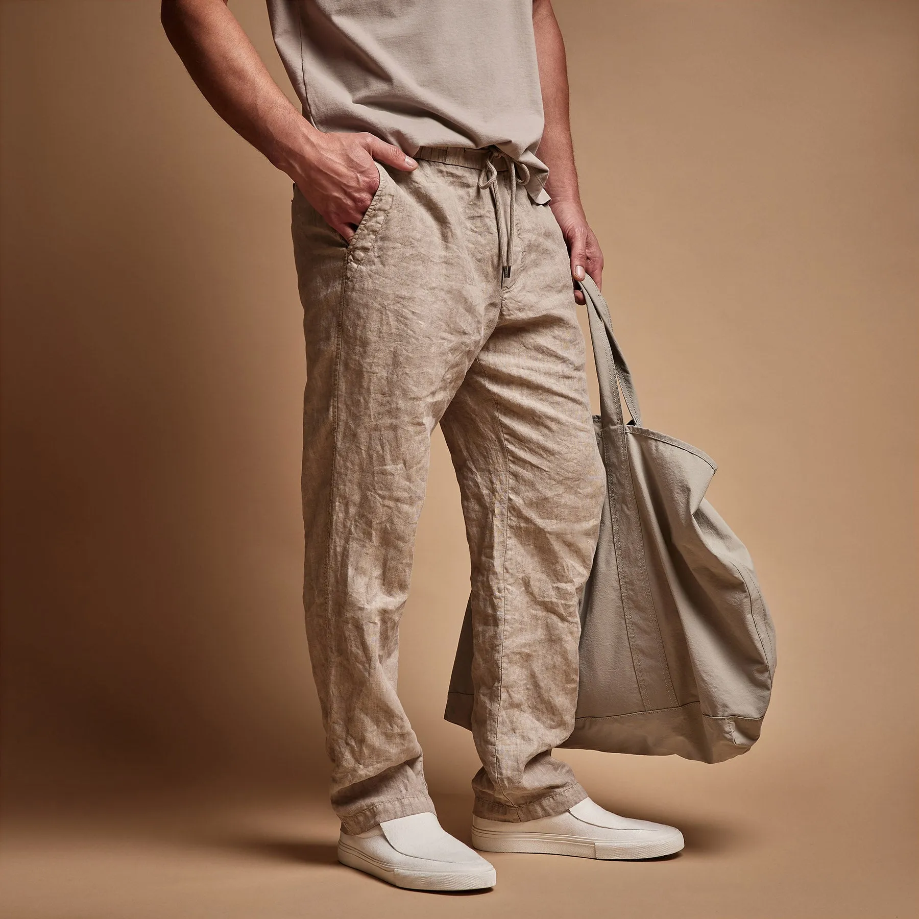 Relaxed Linen Pant - Mineral Pigment