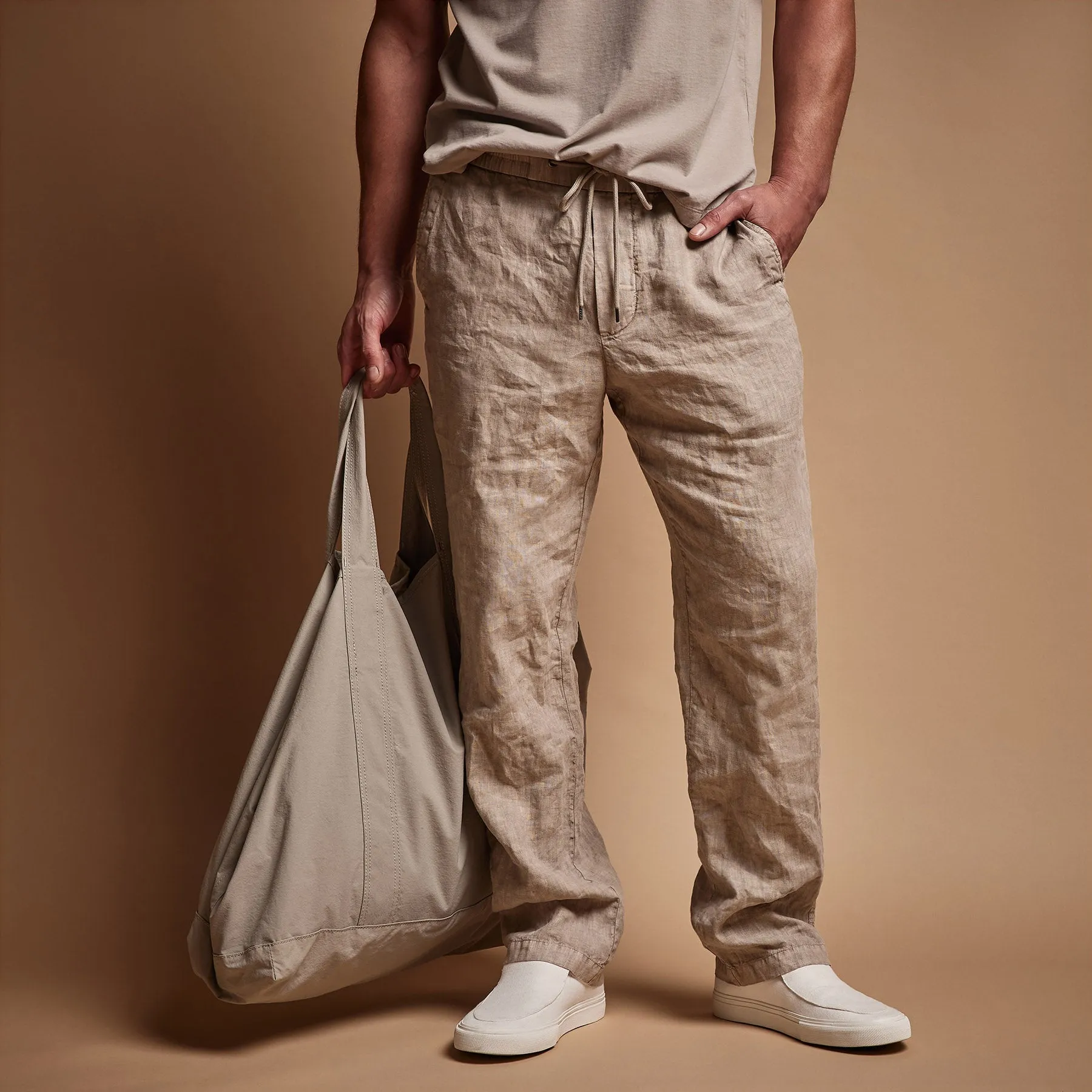 Relaxed Linen Pant - Mineral Pigment