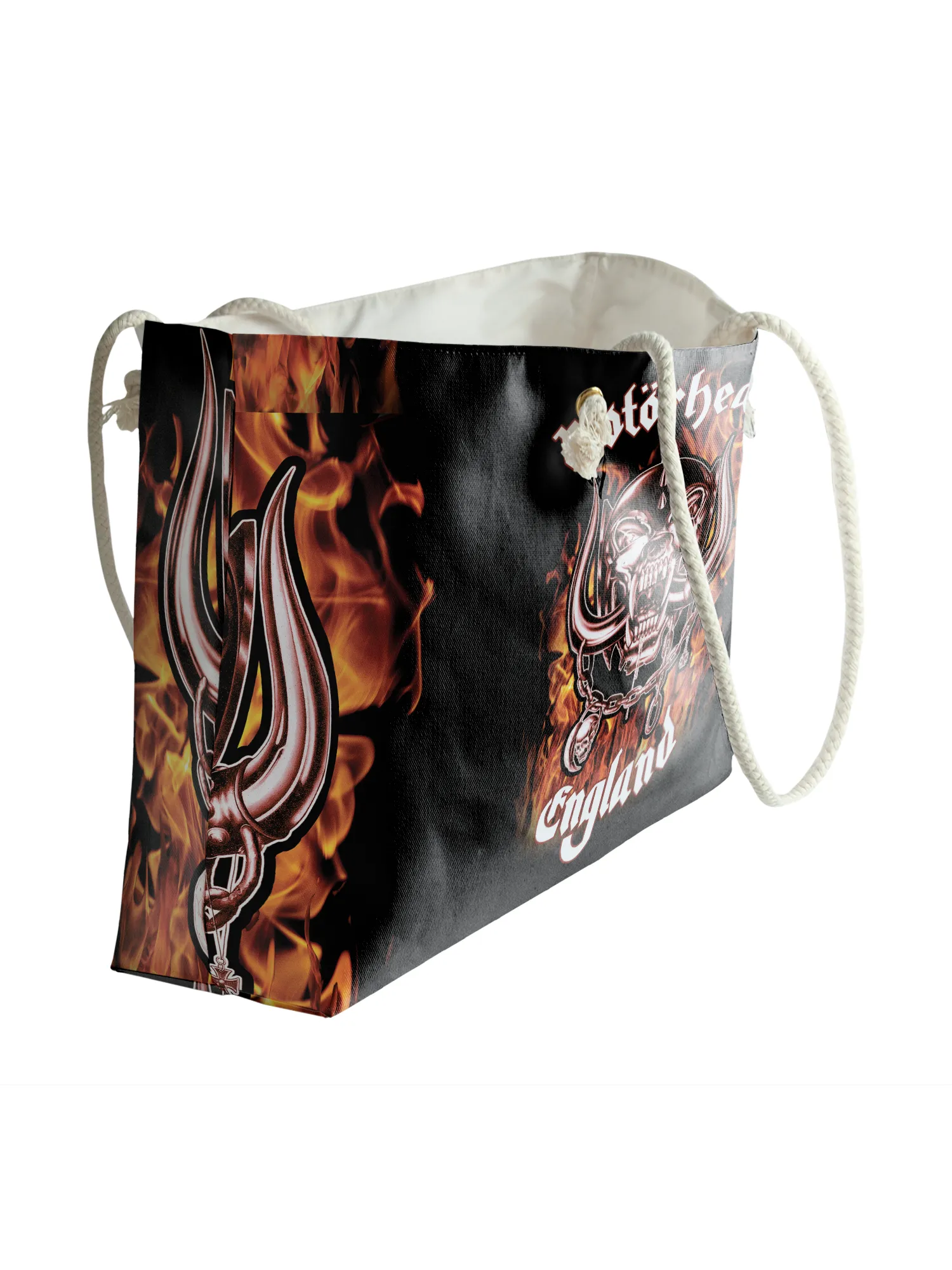 Rocksax Motorhead Rope Handled Beach Bag - Fire