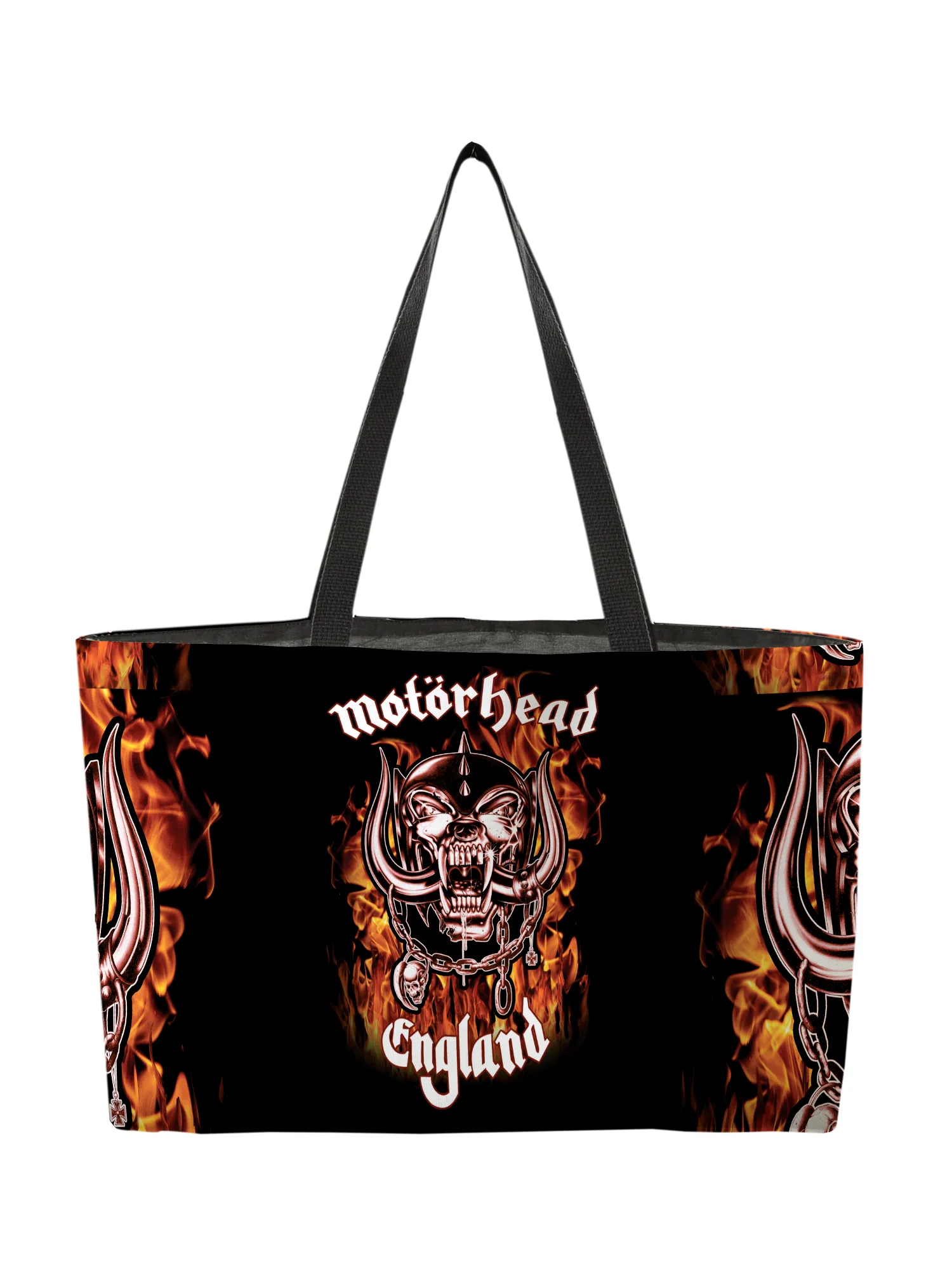 Rocksax Motorhead Webbing Handled Beach/Shopper Bag - Fire