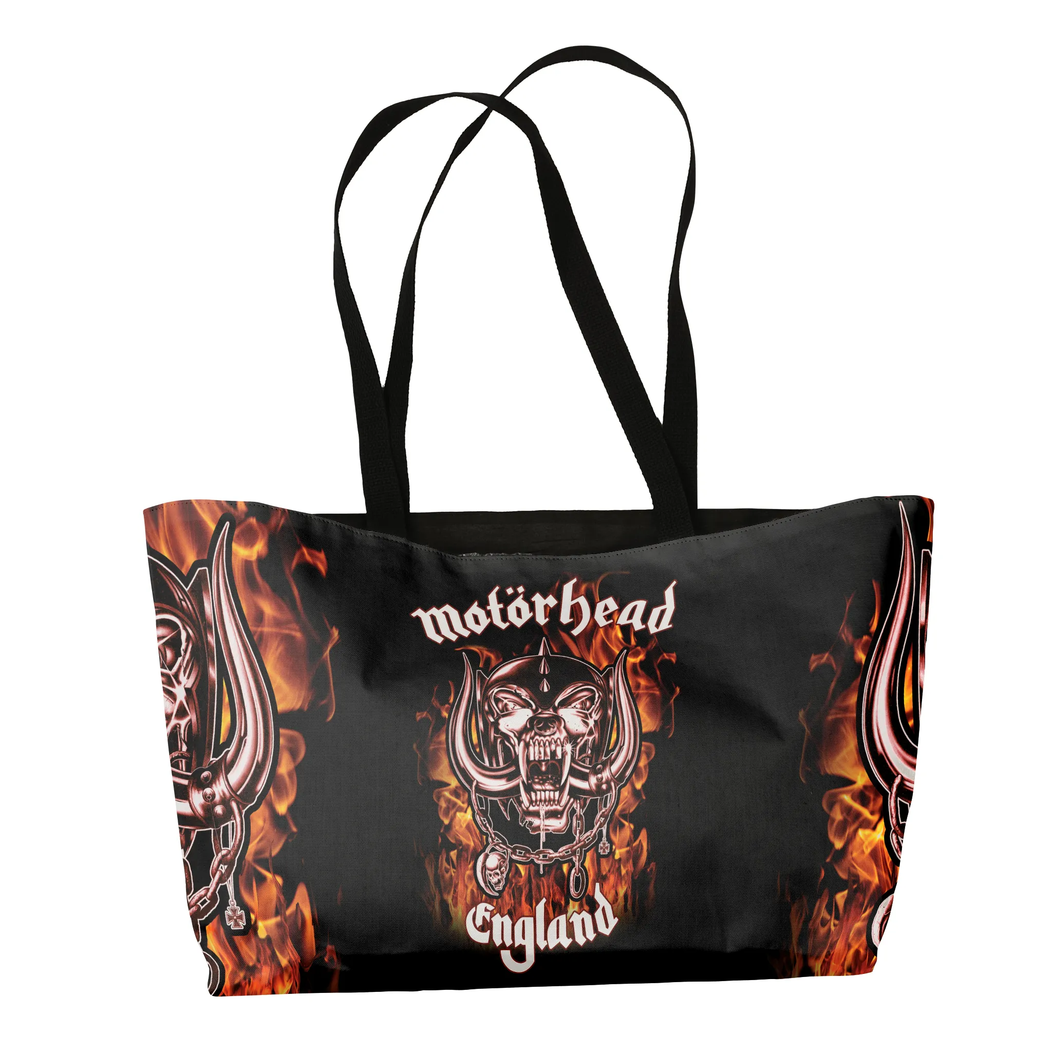 Rocksax Motorhead Webbing Handled Beach/Shopper Bag - Fire