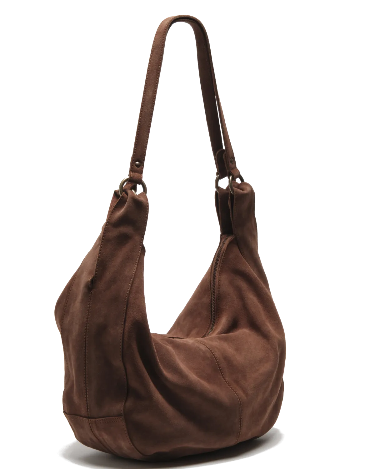 Roma Suede Tote Bag in Rust