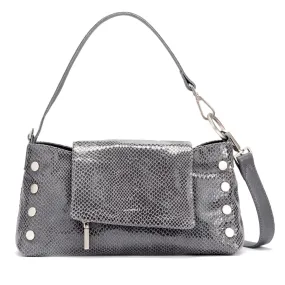 VIP SATCHEL - Skyline Snake/Brushed Silver